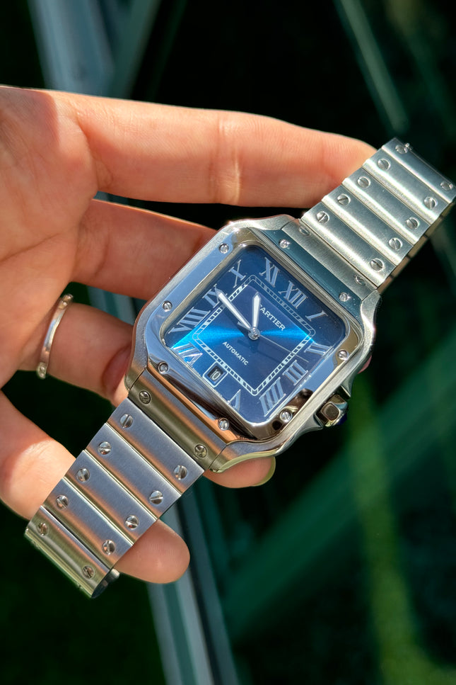 CARTIER SANTOS FONDO AZUL