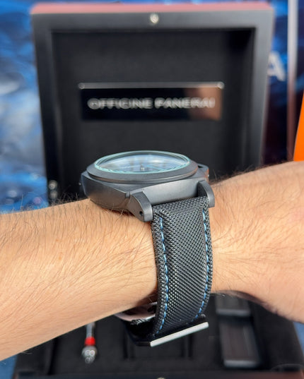 PANERAI MARINA - NEGRO CON DETALLES AZULES