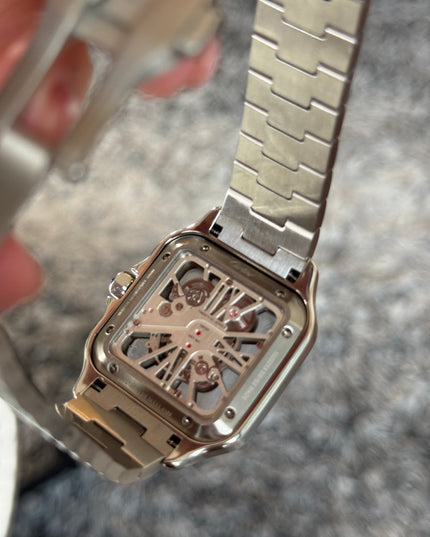 CARTIER SANTOS SKELETON - PLATEADO