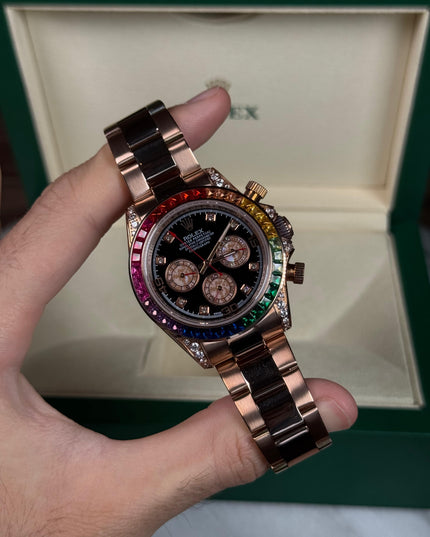 ROLEX DAYTONA RAINBOW ROSEGOLD