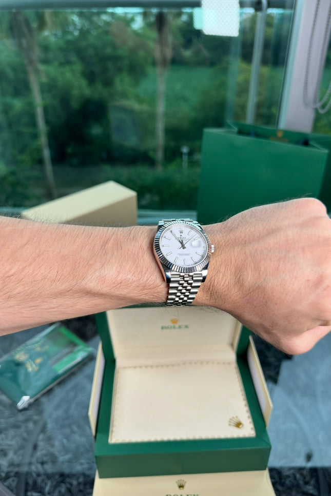 ROLEX DATEJUST SUIZO FONDO BLANCO