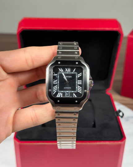 CARTIER SANTOS FONDO NEGRO
