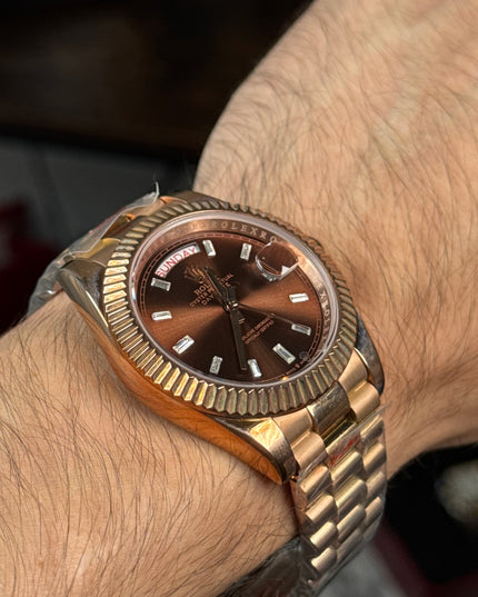 ROLEX DAY DATE ROSEGOLD - FONDO CAFÉ