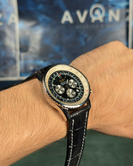 BREITLING CRONÓMETRO NAVITIMER - PIEL NEGRO