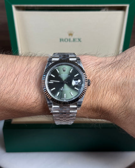 ROLEX DATEJUST ESTRIADO FONDO VERDE SUIZO