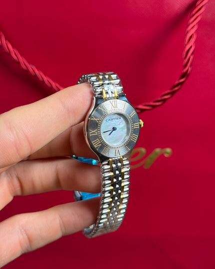 CARTIER MUST 21 DOBLE TONO FONDO BLANCO