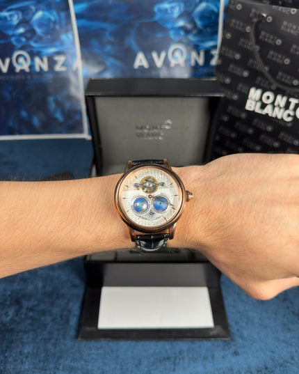 MONTBLANC TOURBILLON CYLINDRIQUE GEOSPHERES VASCO DA GAMA WHITE DIAL