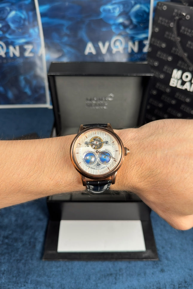 MONTBLANC TOURBILLON CYLINDRIQUE GEOSPHERES VASCO DA GAMA WHITE DIAL