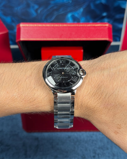 CARTIER BALLON BLEU SUIZO DOBLE EXTENSIBLE - FONDO NEGRO