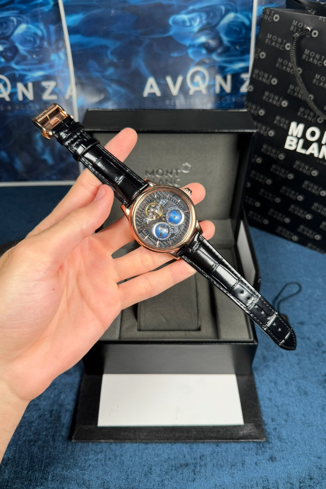 MONTBLANC TOURBILLON CYLINDRIQUE GEOSPHERES VASCO DA GAMA BLACK DIAL