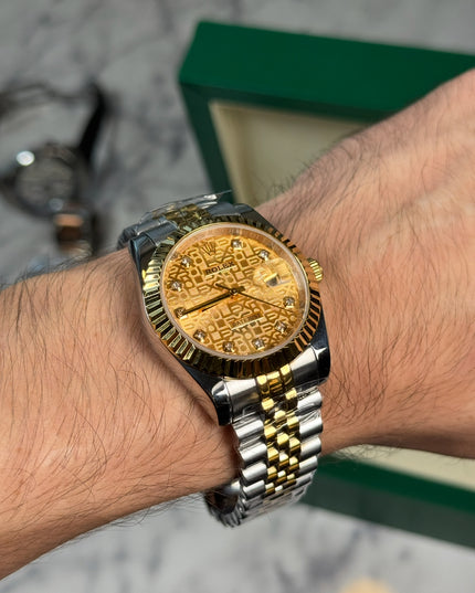 ROLEX DATEJUST  - DIAMANTES DORADO