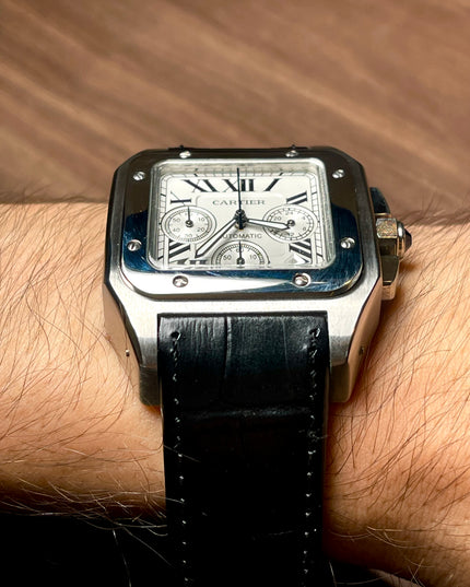 CARTIER SANTOS CRONÓGRAFO - PIEL