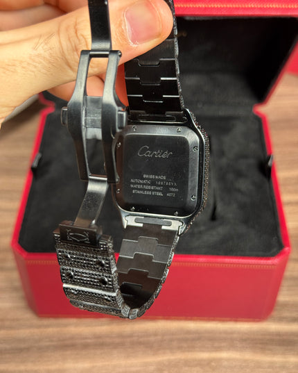CARTIER SANTOS FULL ICE NEGRO SUIZO