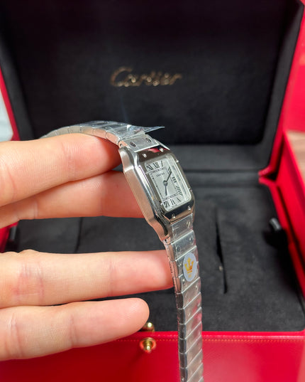 CARTIER SANTOS PLATEADO 27MM