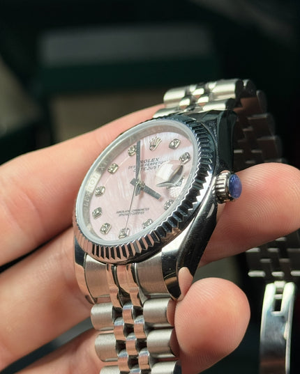 ROLEX DATEJUST  - DIAMANTES FONDO ROSA