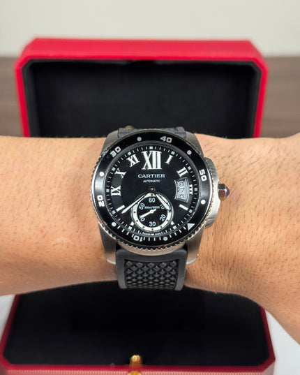 CARTIER DIVER AUTOMATIC - NEGRO/PLATEADO