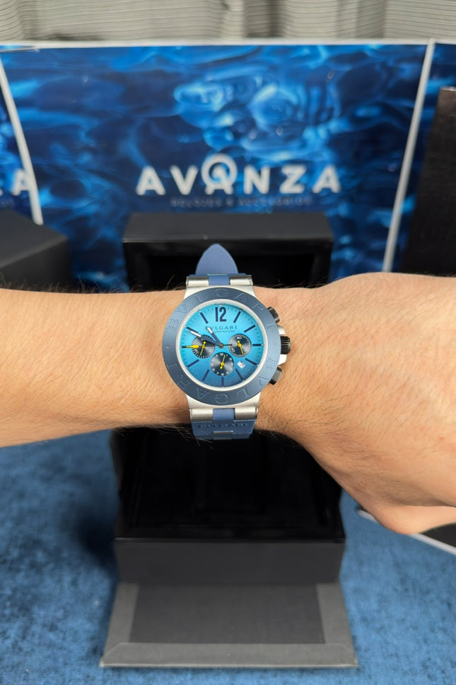 BVLGARI ALUMINIUM BLUE CRONÓGRAFO