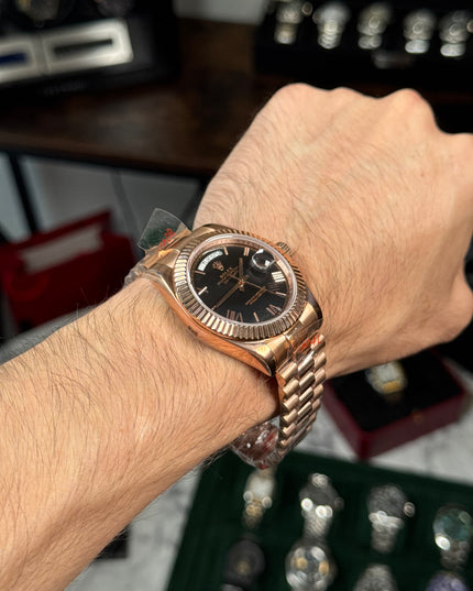 ROLEX DAY DATE ROSEGOLD - FONDO NEGRO