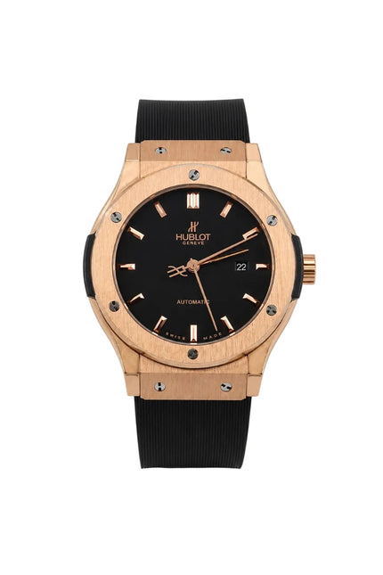 HUBLOT CLASSIC FUSION CERAMIC KING GOLD BLACK DIAL