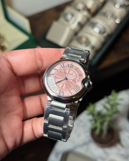 CARTIER BALLON BLEU 36MM - FONDO ROSA