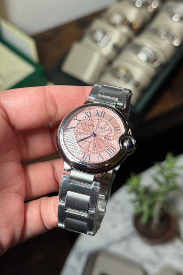 CARTIER BALLON BLEU 36MM - FONDO ROSA