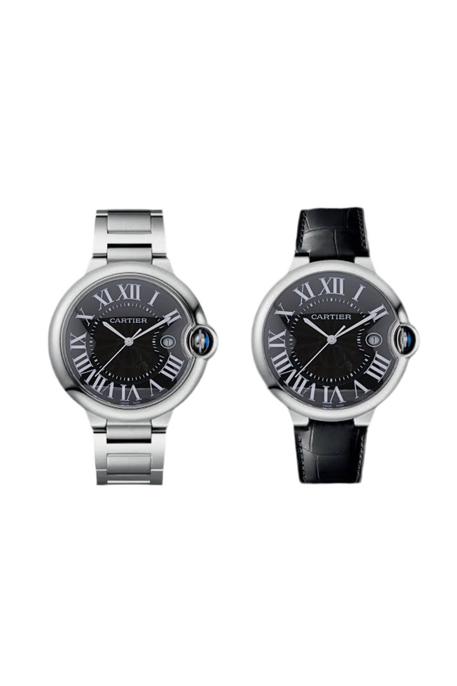 CARTIER BALLON BLEU SUIZO DOBLE EXTENSIBLE - FONDO NEGRO