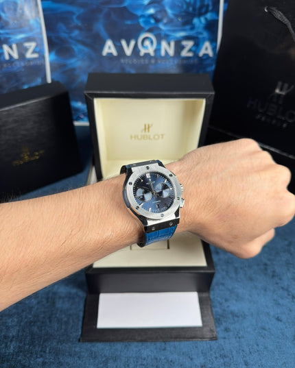 HUBLOT CRONO CLASSIC FUSION - AZUL PLATEADO