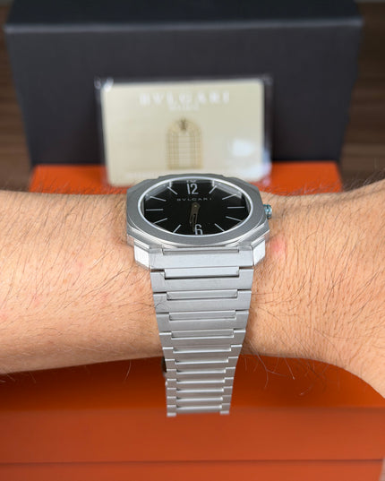 BVLGARI OCTO FINISSIMO - PLATA FONDO NEGRO