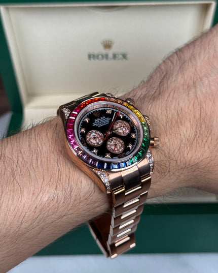ROLEX DAYTONA RAINBOW ROSEGOLD