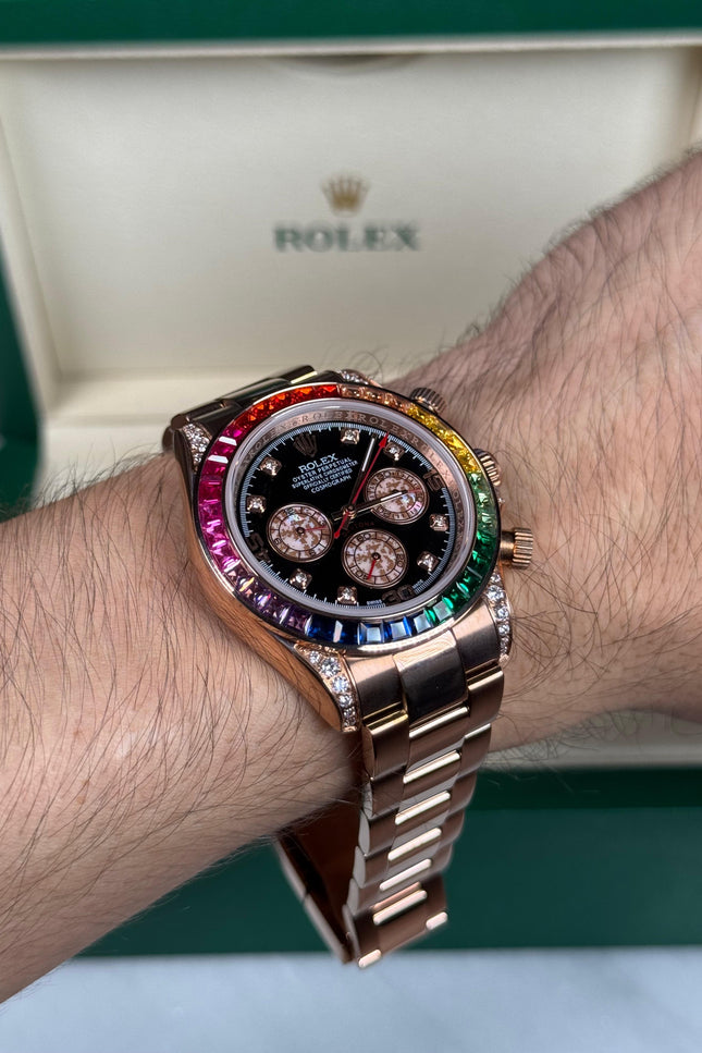 ROLEX DAYTONA RAINBOW ROSEGOLD