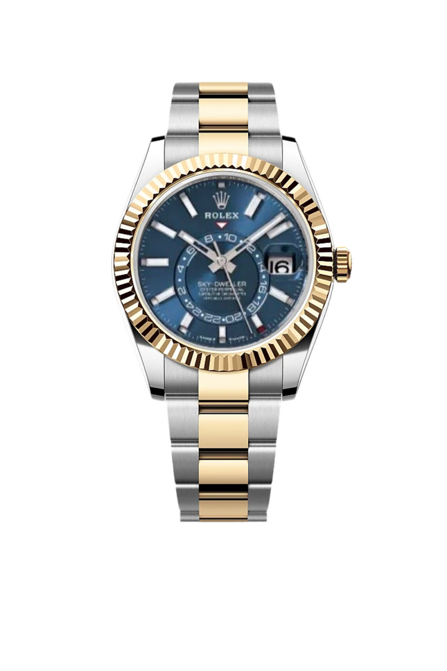 ROLEX SKY-DWELLER - BICOLOR FONDO AZUL