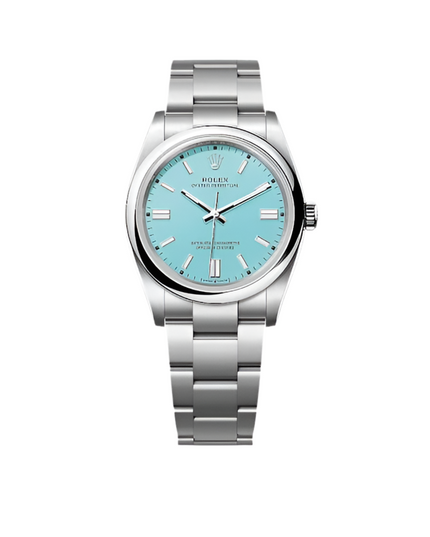 ROLEX OYSTER PERPETUAL 36MM SUIZO - FONDO AZUL TURQUESA