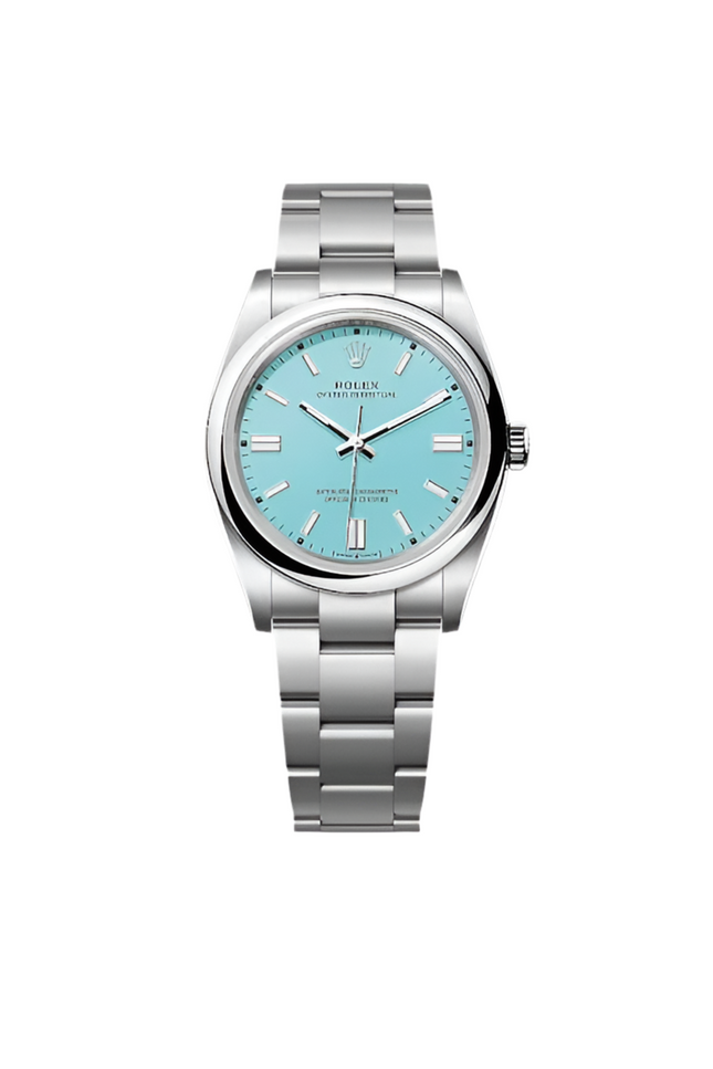 ROLEX OYSTER PERPETUAL 36MM SUIZO - FONDO AZUL TURQUESA