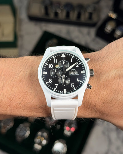 IWC SCHAFFHAUSEN PILOT CHRONOGRAPH BLANCO