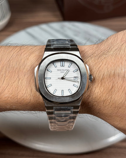 PATEK PHILIPPE PLATEADO WHITE DIAL