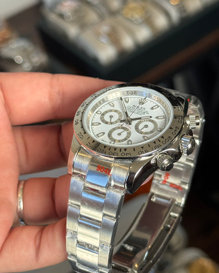 ROLEX DAYTONA PLATEADO - FONDO BLANCO