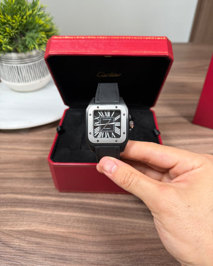 CARTIER SANTOS 100 NEGRO LONA