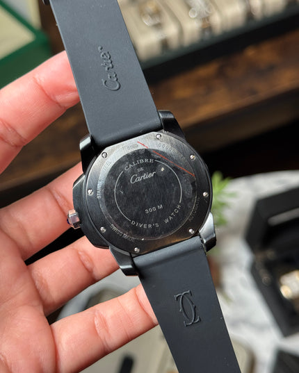 CARTIER DIVER AUTOMATIC - NEGRO CON PLATA