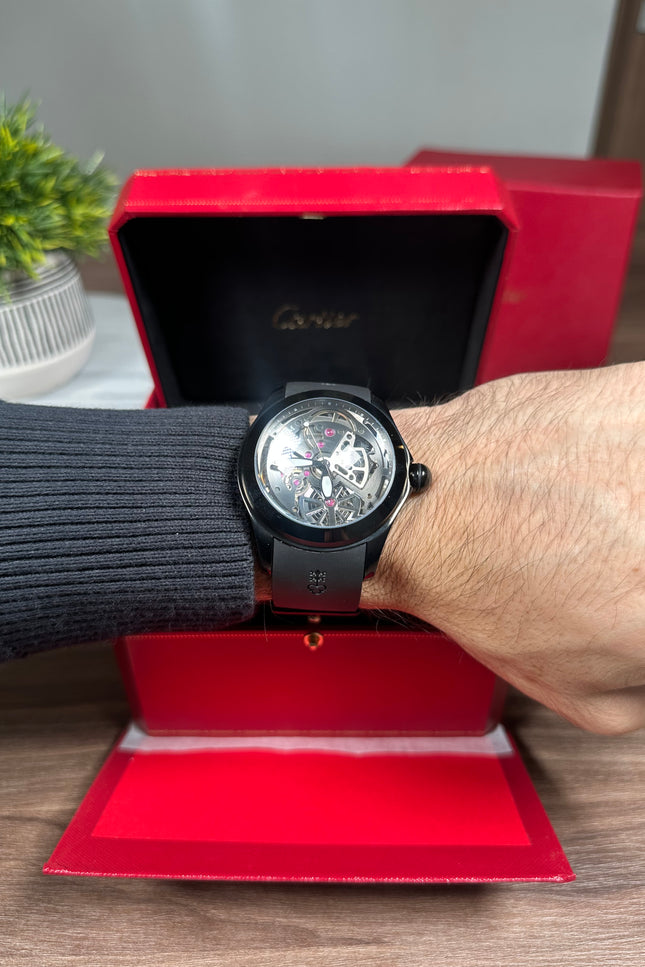 CORUM BUBBLE SKELETON NEGRO