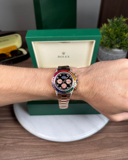 ROLEX DAYTONA RAINBOW ROSEGOLD