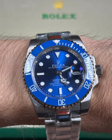 ROLEX SUBMARINER DATE FONDO AZUL