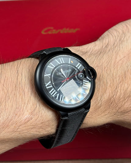 CARTIER BALLON BLEU CARBON BLACK DIAL SUIZO
