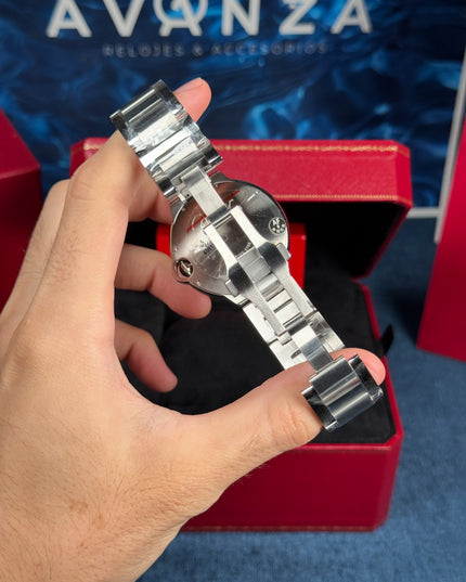 CARTIER BALLON BLEU SUIZO DOBLE EXTENSIBLE - FONDO AZUL