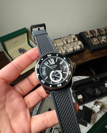 CARTIER DIVER AUTOMATIC - NEGRO CON PLATA