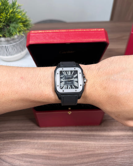 CARTIER SANTOS 100 NEGRO LONA