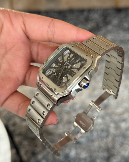 CARTIER SANTOS SKELETON - PLATEADO