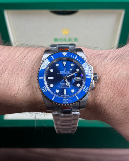 ROLEX SUBMARINER DATE FONDO AZUL