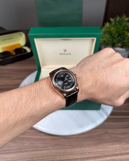 ROLEX CELLINI DATE - ROSEGOLD NEGRO