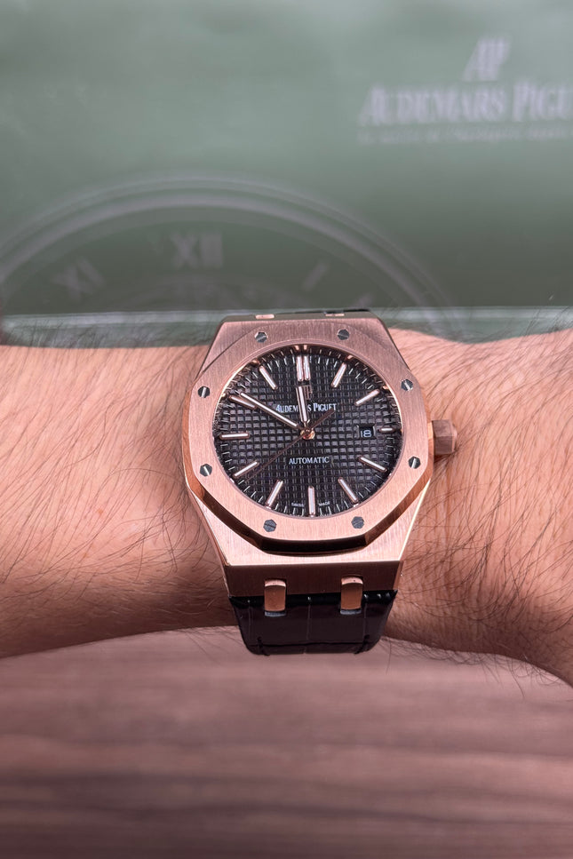 AUDEMARS PIGUET ROYAL OAK PIEL ROSE GOLD