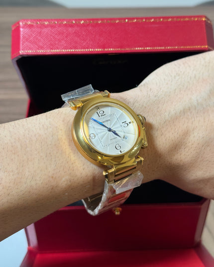 CARTIER PASHA PLATEADO DORADO